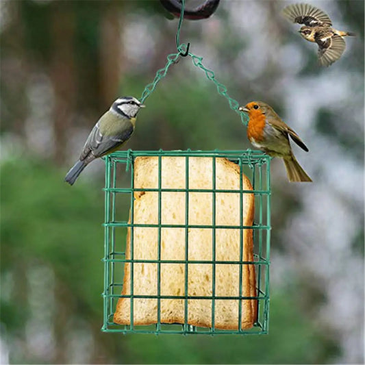 Green Stainless Steel Square Bread Block Bird Feeder - Pet Friendly Supplies