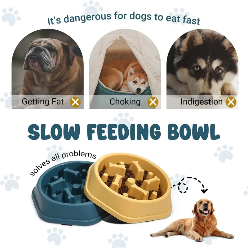 Dog Slow Feeder Bowl Pet Friendly Supplies