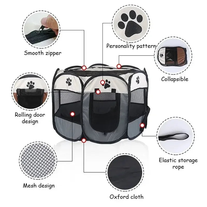 Portable Foldable Pet Kennel Pet Friendly Supplies