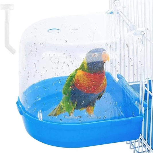 Hanging Bird Bath Cage Accessory for Small Birds - Pet Friendly Supplies
