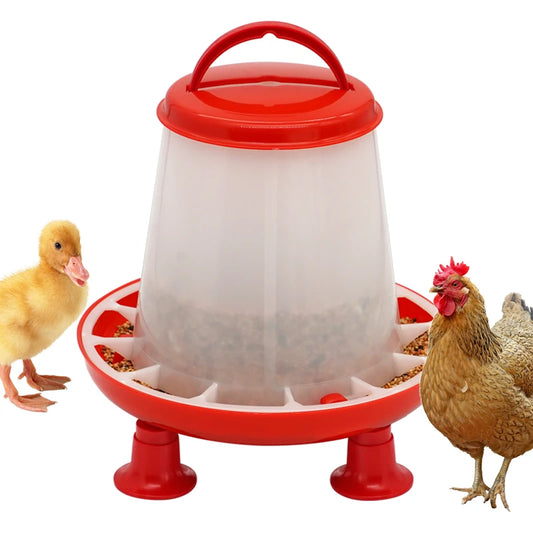 New 1.5kg Chicken Feeder Bucket With Legs.  Poultry Food Fountain - Pet Friendly Supplies
