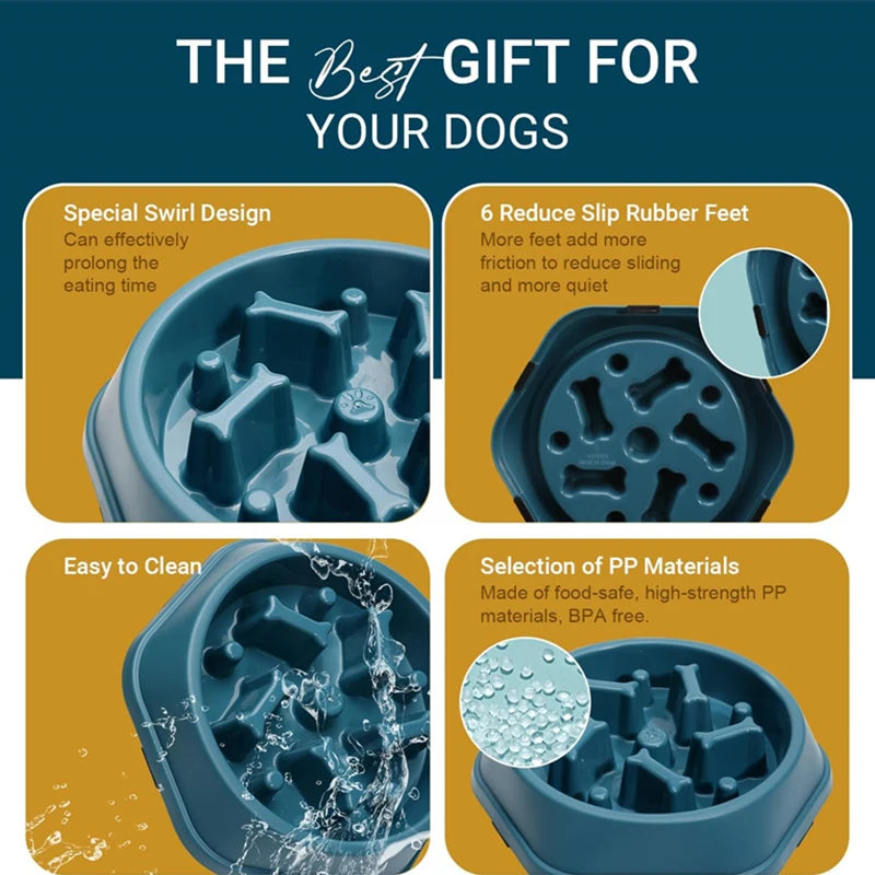 Dog Slow Feeder Bowl Pet Friendly Supplies