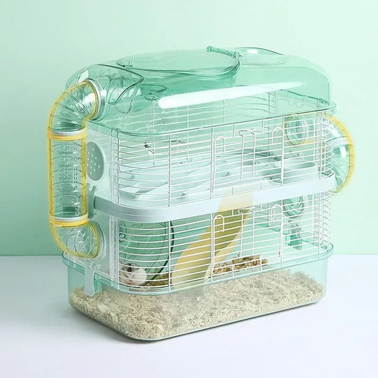 Transparent Villa Double Layer Hamster Cage Small Pet