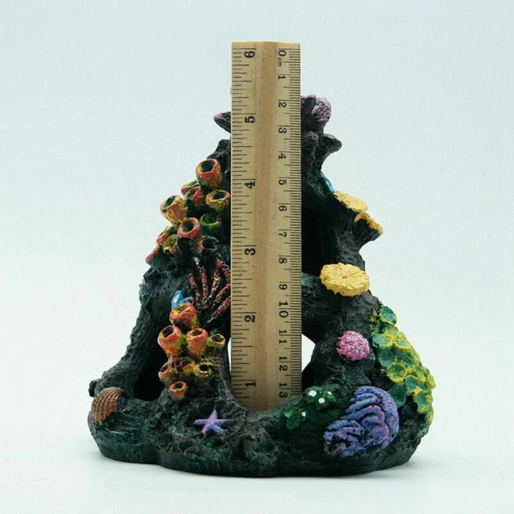 Aquarium Decorations Coral Rock Vivid Resin Fish Tank Mountain Cave Ornament Pet Friendly Supplies