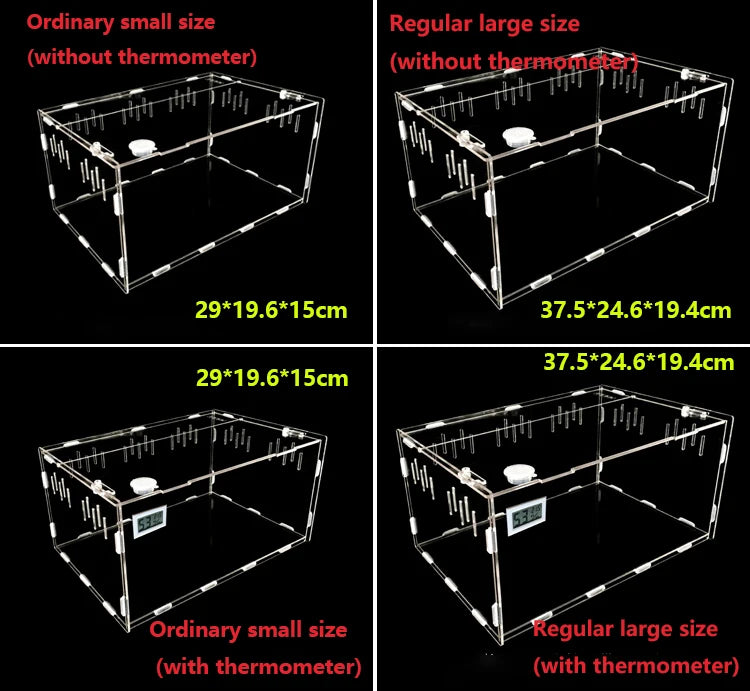 Quality Acrylic Vivarium Multiple Options - Pet Friendly Supplies