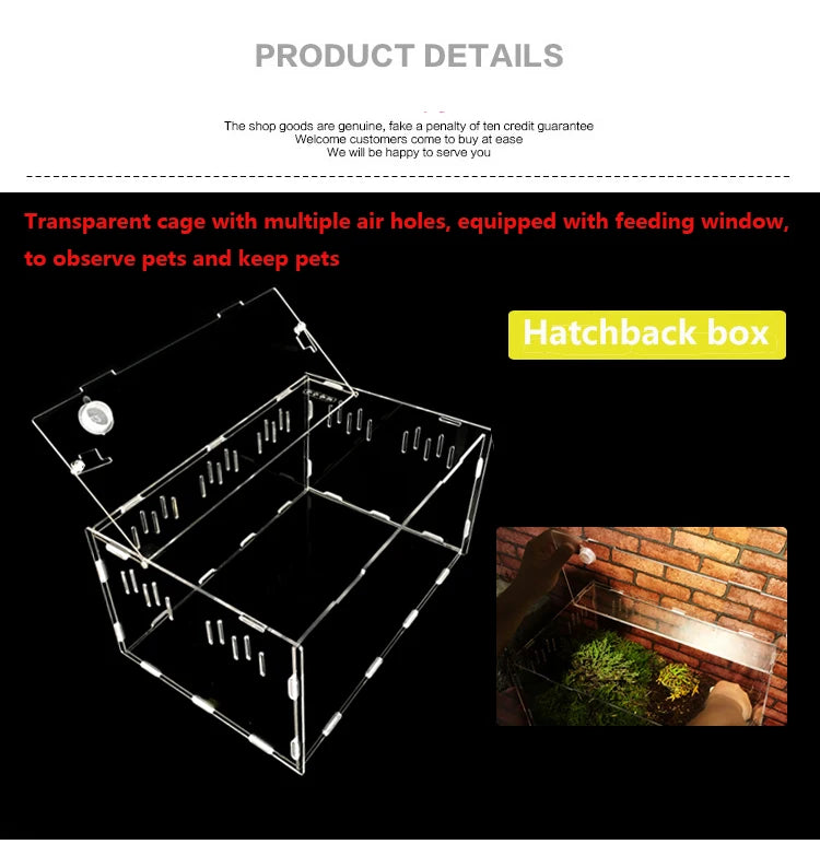 Quality Acrylic Vivarium Multiple Options - Pet Friendly Supplies