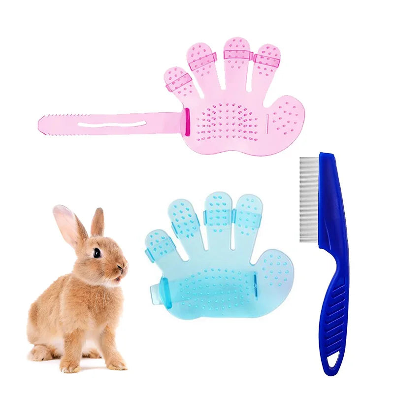 2Pcs/Set Small Animal Grooming Brush Small Animal Hair Remover Pet Friendly Supplies