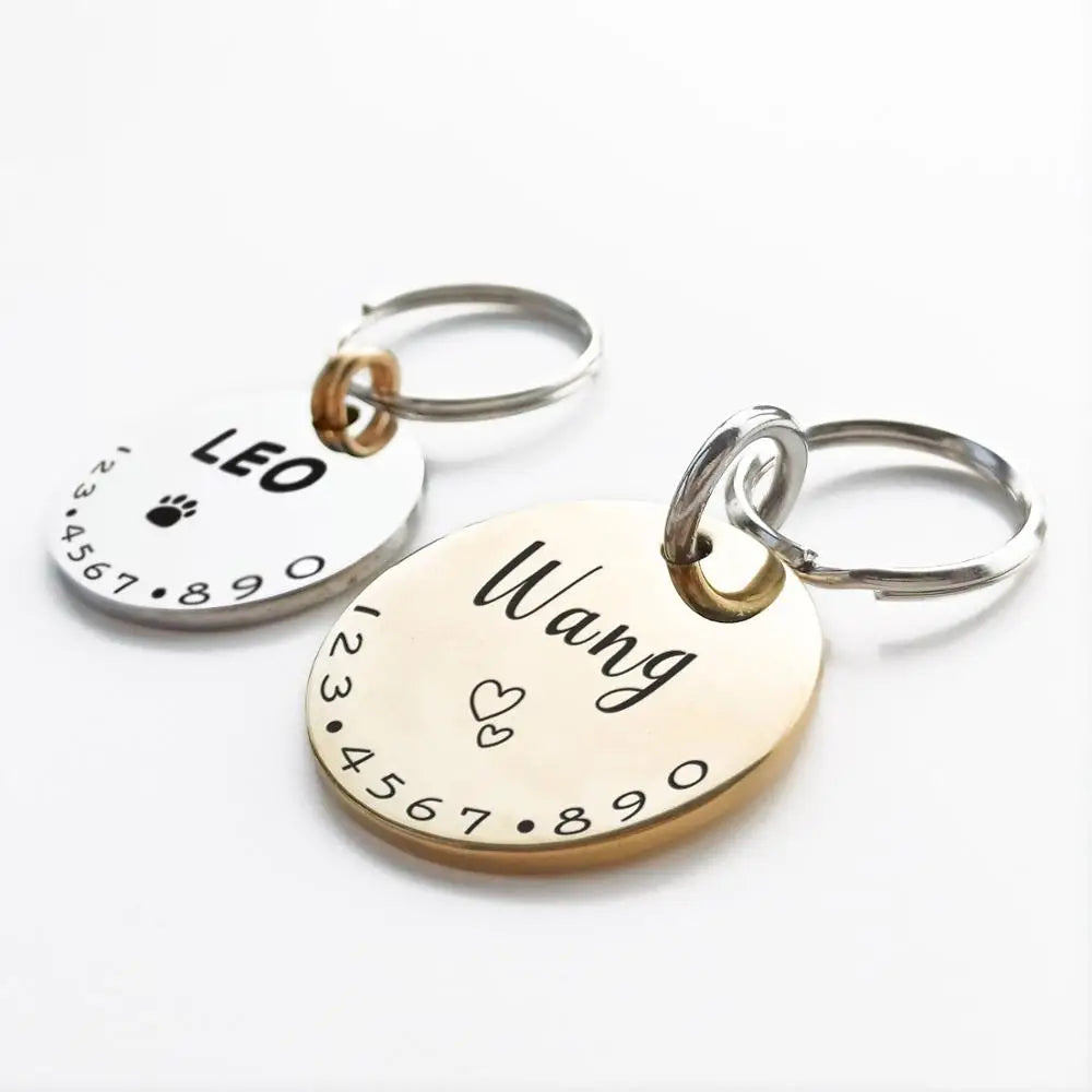 Personalized Pet ID Tag Collar Accessories Pet Friendly Supplies