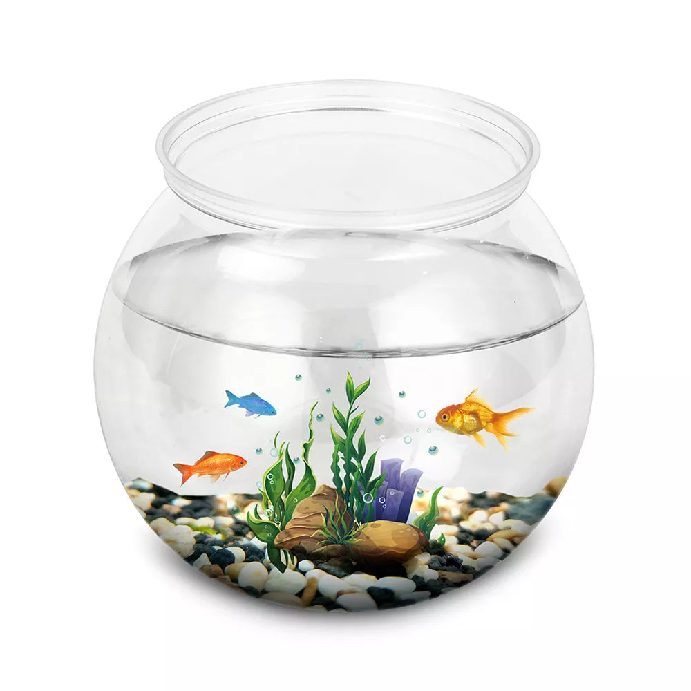 Round Durable Plastic Fish Bowl Pet Friendly Supplies