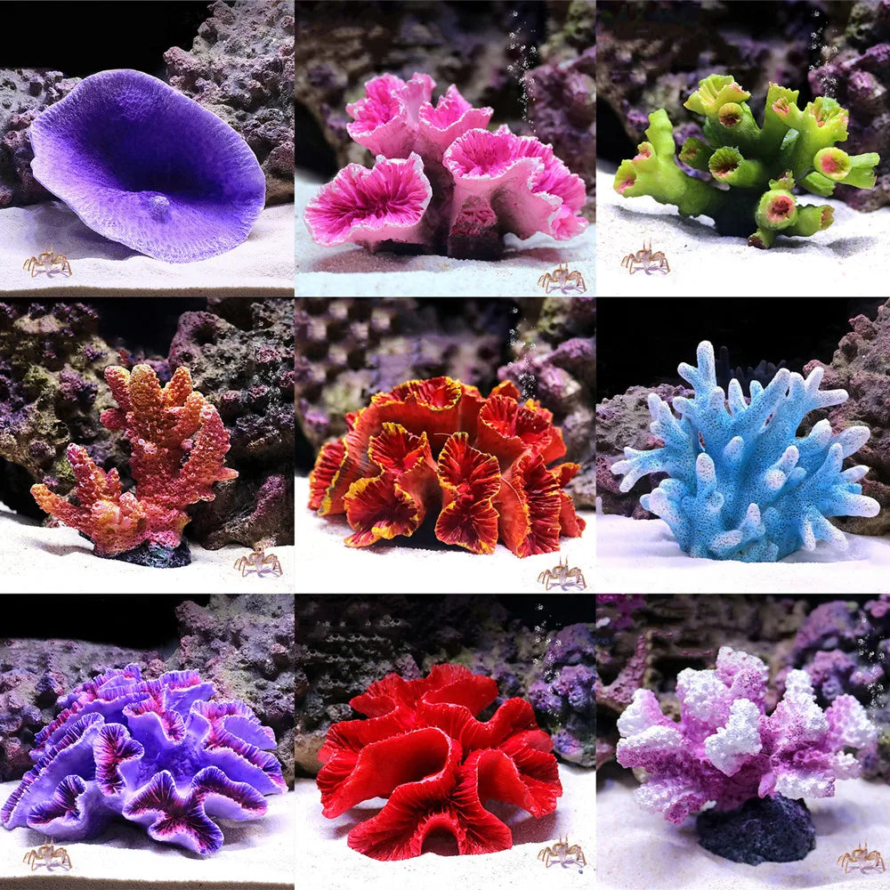 New Artificial Resin Coral Reef Aquarium Ornaments Pet Friendly Supplies