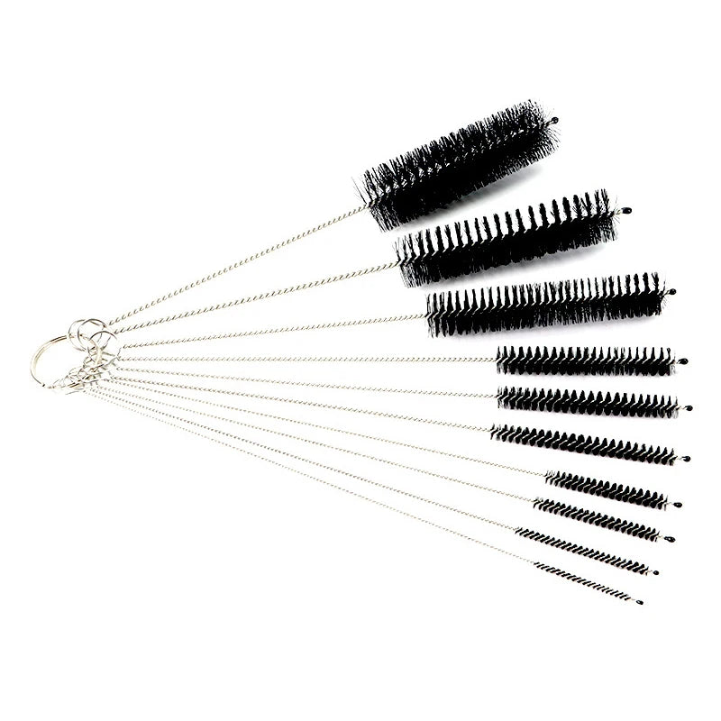 Set Stainless Soft Hair Suction Glass Tube Cleaner Brushes Nylon Bottle Fish Tank Pet Friendly Supplies