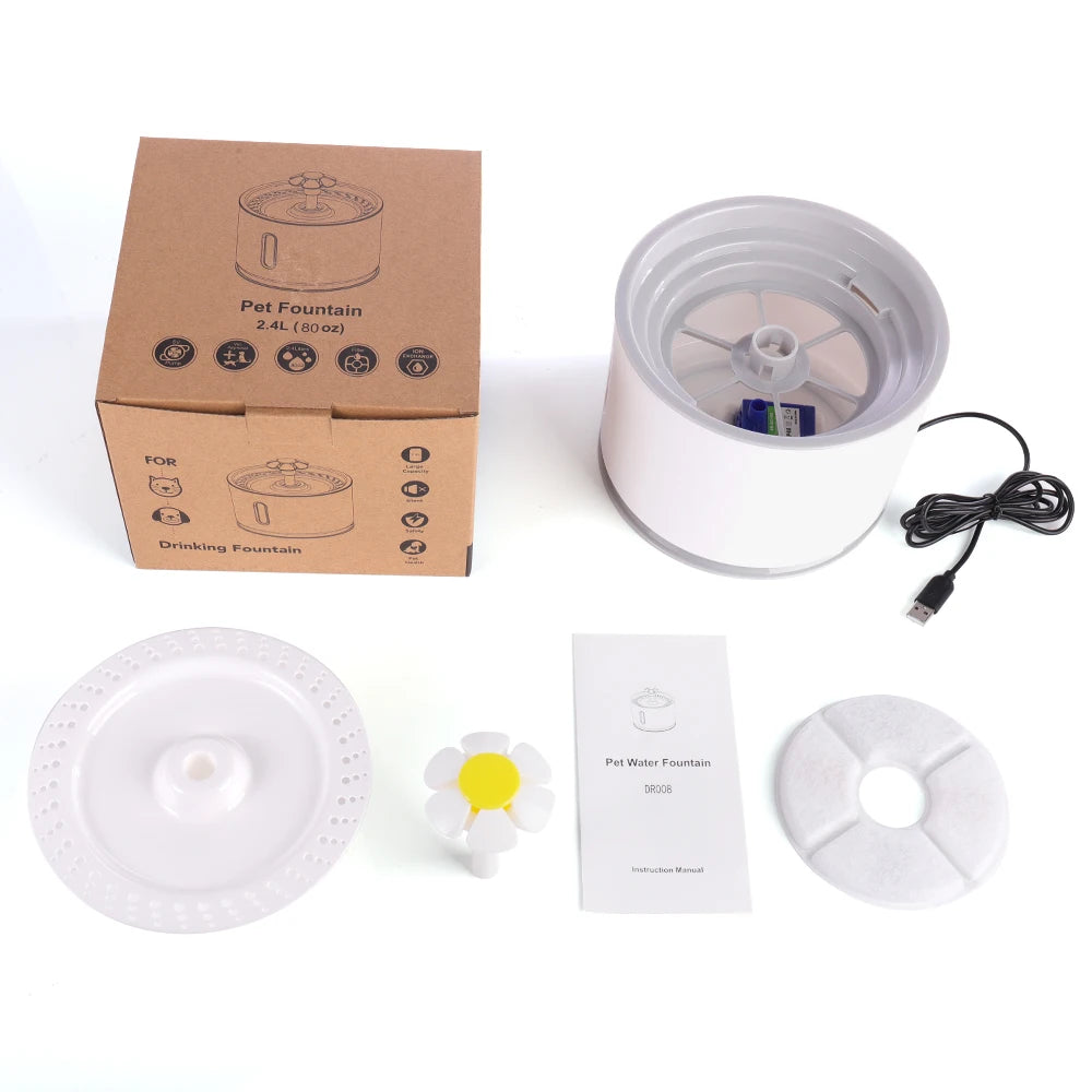 Automatic Pet Water Fountain with LED Lighting Pet Friendly Supplies