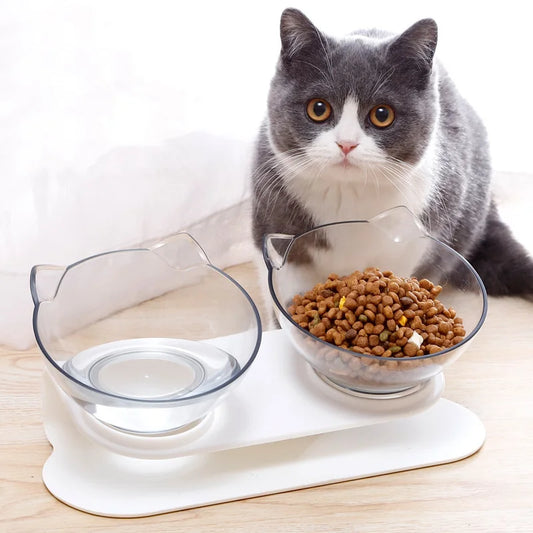 Non-Slip Double Cat Bowl Pet Friendly Supplies