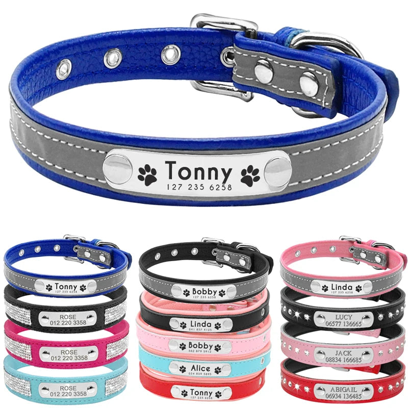 Beautiful Reflective Personalised Dog Collar - Pet Friendly Supplies