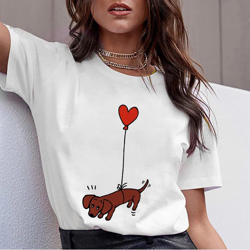 Dachshund Summer T - Shirt For Woman Pet Friendly Supplies