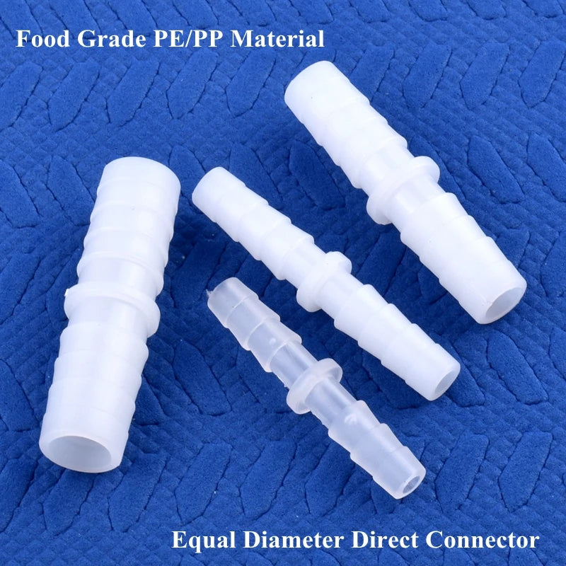 5~200pcs 4~14mm Food Grade Plastic Equal Dia Direct Connectors Aquarium Fish Tank Air Pump Hose Pagoda Joint Water Pipe Fittings Pet Friendly Supplies