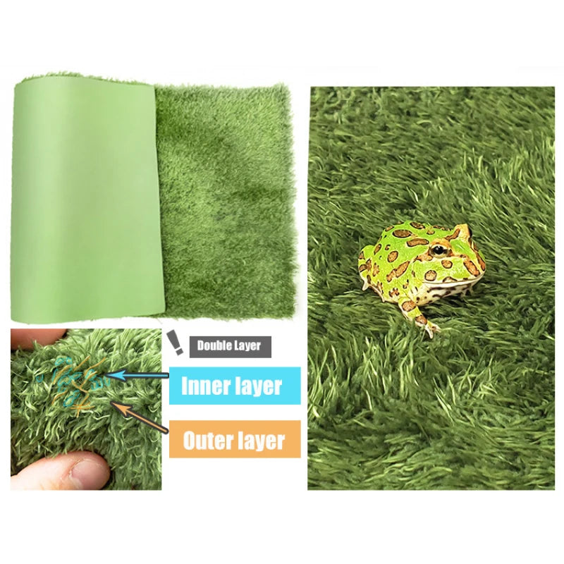 Thick Double Layer Reptile Moss Carpet Moisturizing Fake Lawn Pet Friendly Supplies