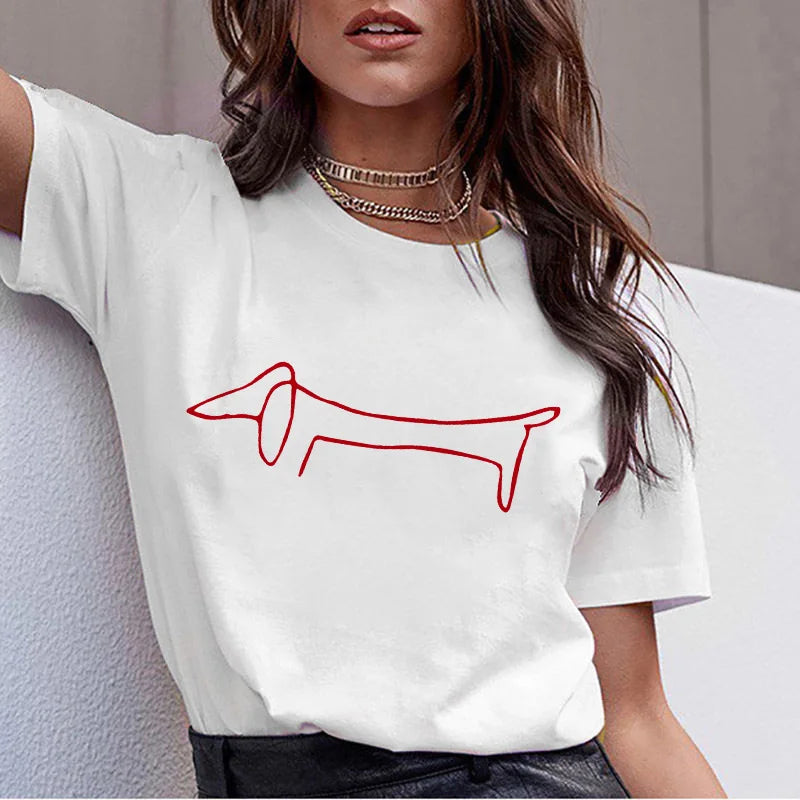 Dachshund Summer T - Shirt For Woman Pet Friendly Supplies