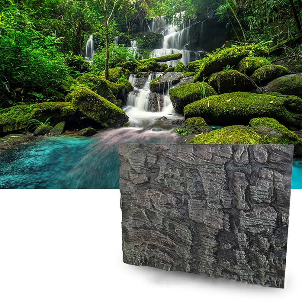 All Designs Reptile/ Aquarium Decoration 3D Background wall stone Pattern Pet Friendly Supplies