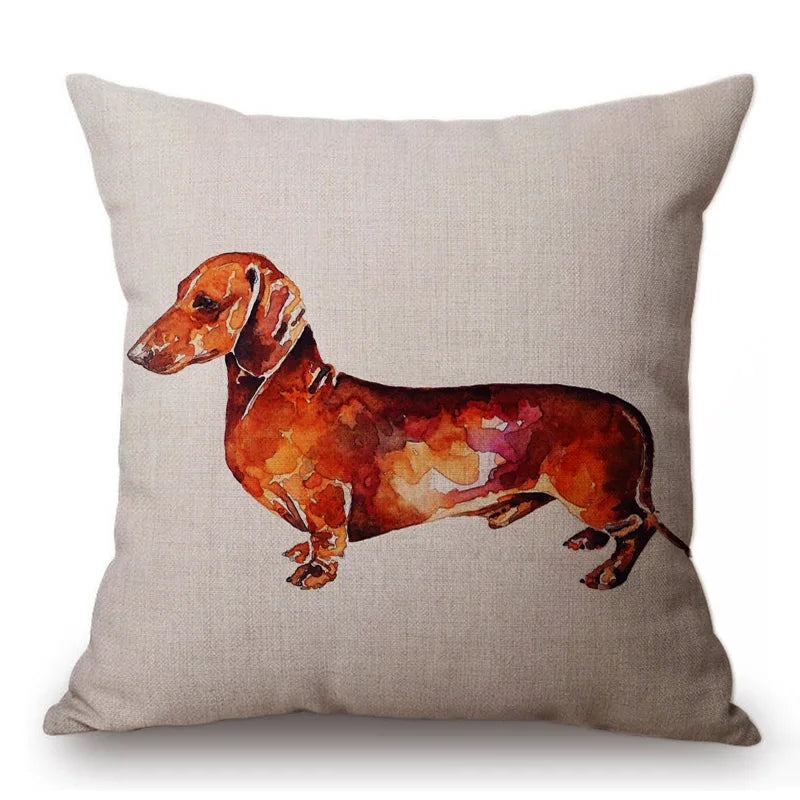 Cotton Linen Dachshund Dog Chair Pillow Pet Friendly Supplies