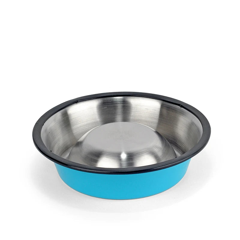 4 Lovely Colors Stainless Steel Dog Bowls,