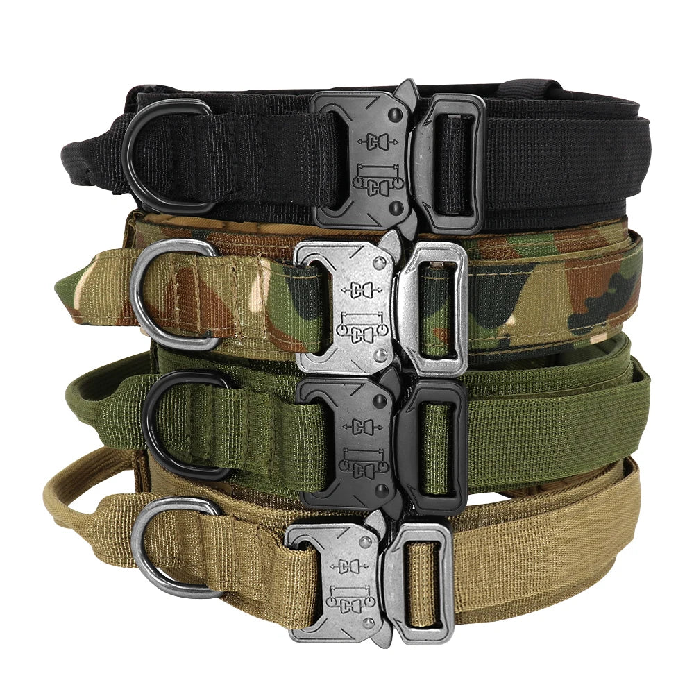 Military Tactical Dog Collar Pet Friendly Supplies