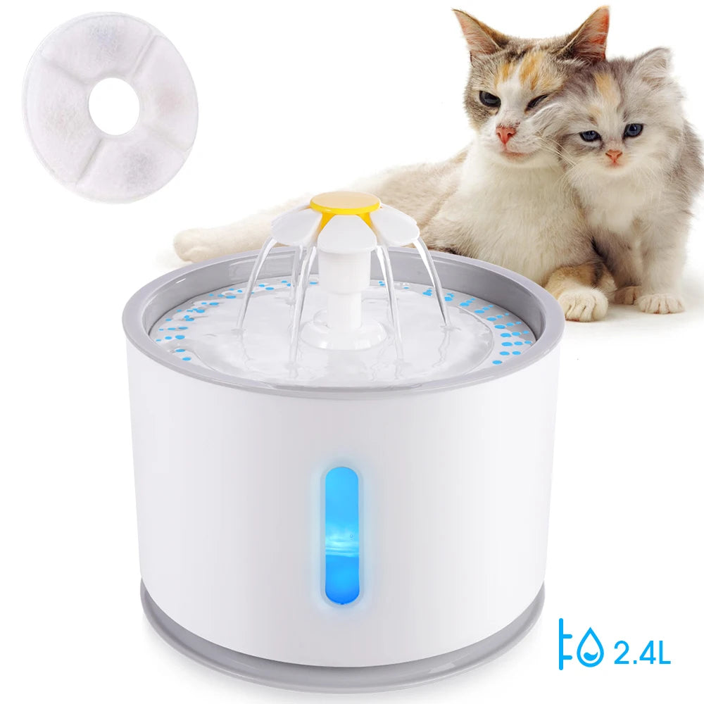 Automatic Pet Water Fountain with LED Lighting Pet Friendly Supplies