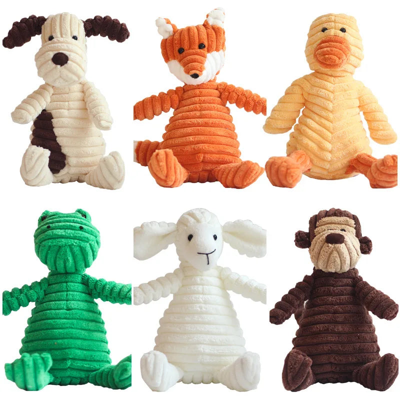 Bite Resistant Corduroy Sounding Plush Toy Pet Friendly Supplies