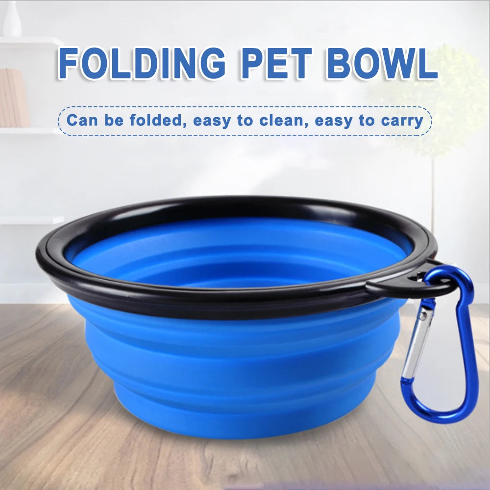 350/1000ml Large Outdoor Silicone Folding Bowl Pet Friendly Supplies