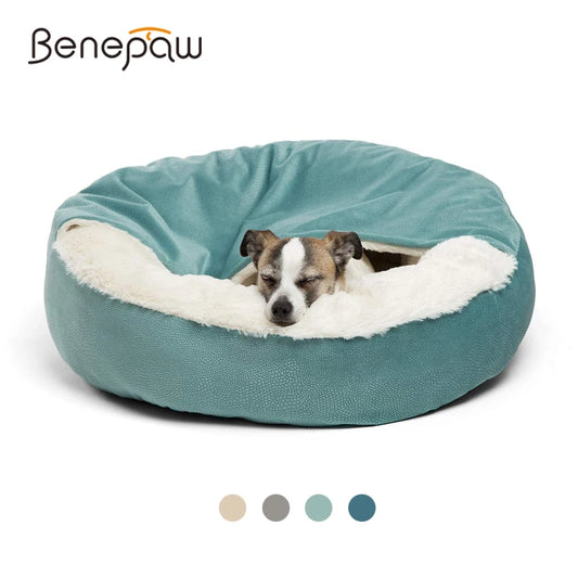 Benepaw Orthopedic Dog Bed With Hooded Blanket - Pet Friendly Supplies