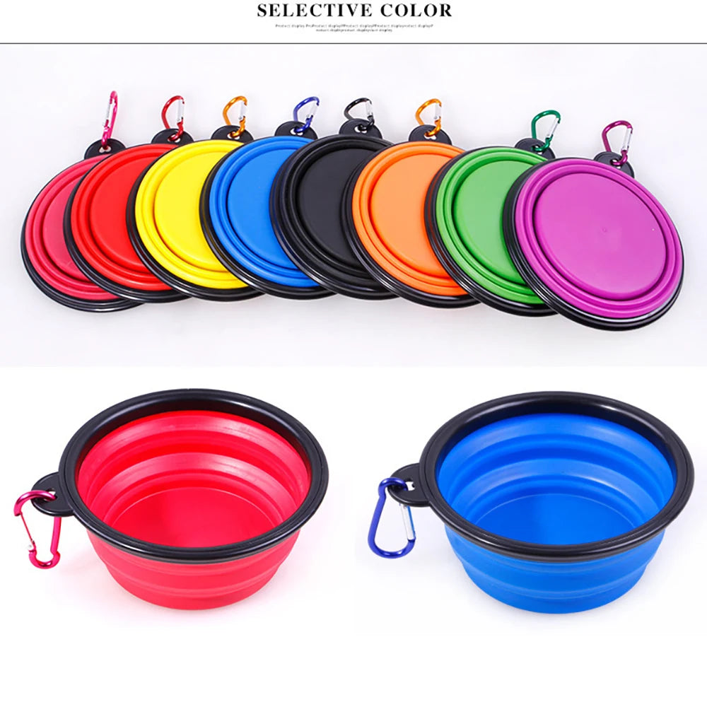 350/1000ml Large Outdoor Silicone Folding Bowl Pet Friendly Supplies