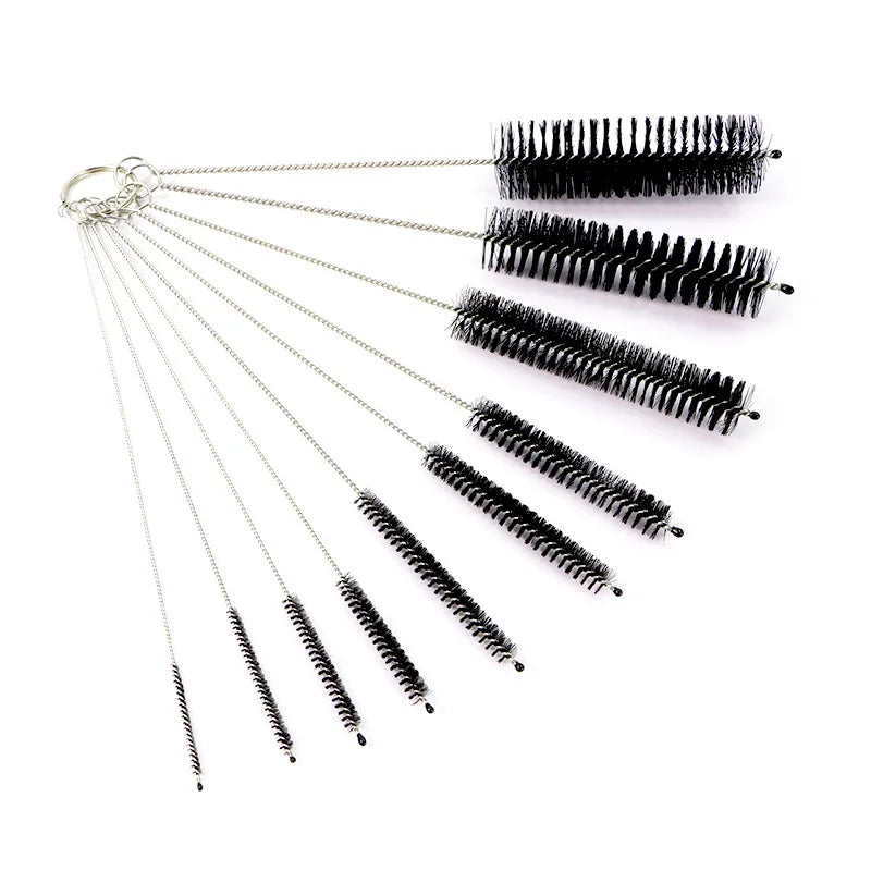 Set Stainless Soft Hair Suction Glass Tube Cleaner Brushes Nylon Bottle Fish Tank Pet Friendly Supplies