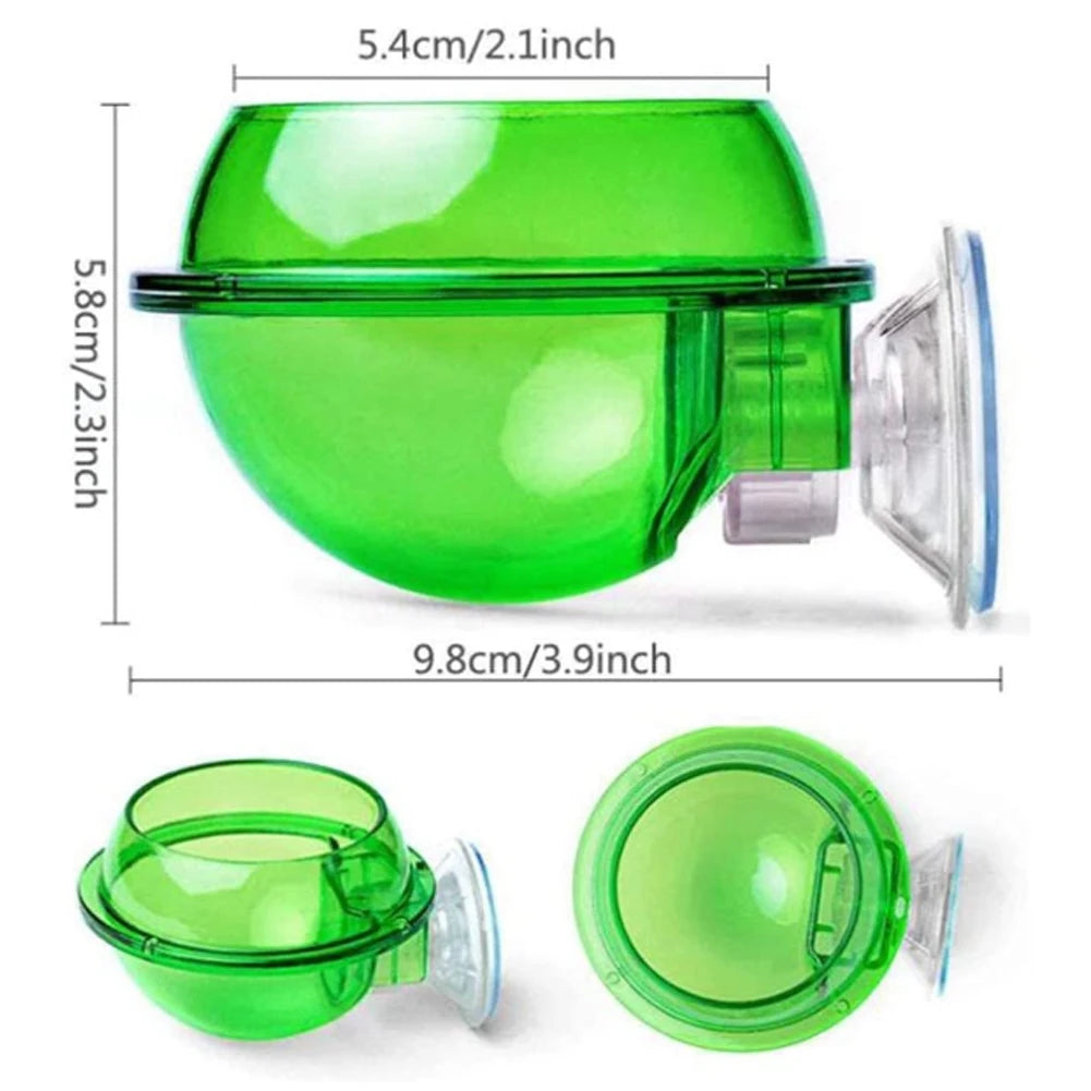 Reptile Water Bowl/Feeding Dish Suction Cup Reptile Feeder Pet Friendly Supplies