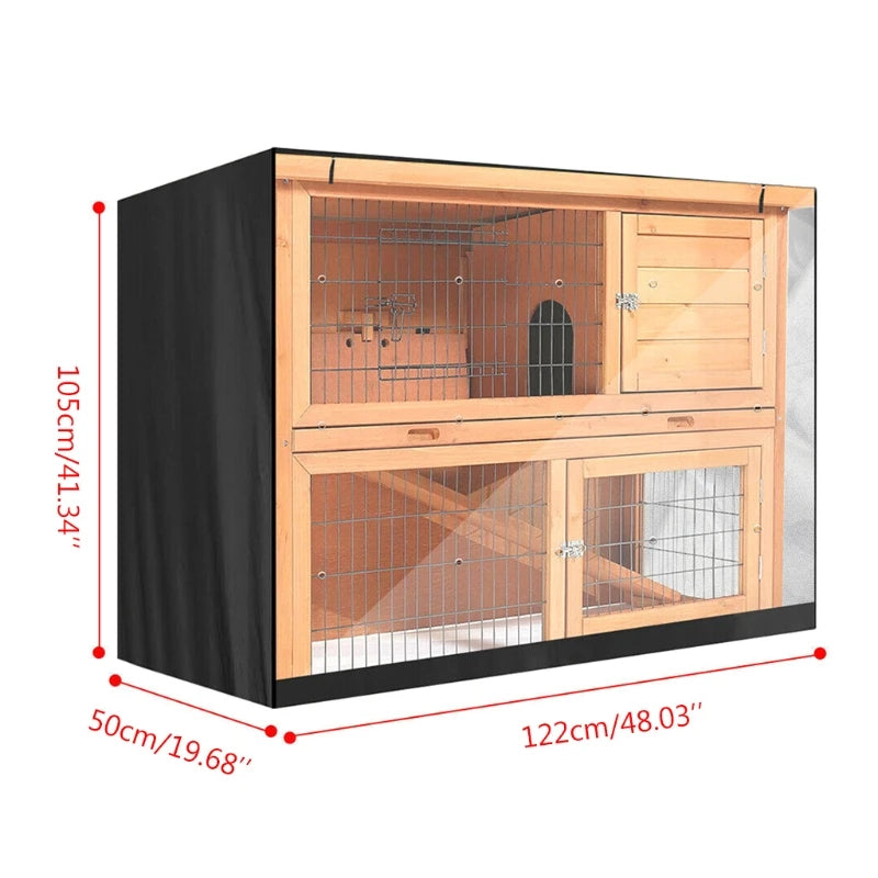 Small Animal Hutch Cover for Winter Outdoor Waterproof Pet Friendly Supplies