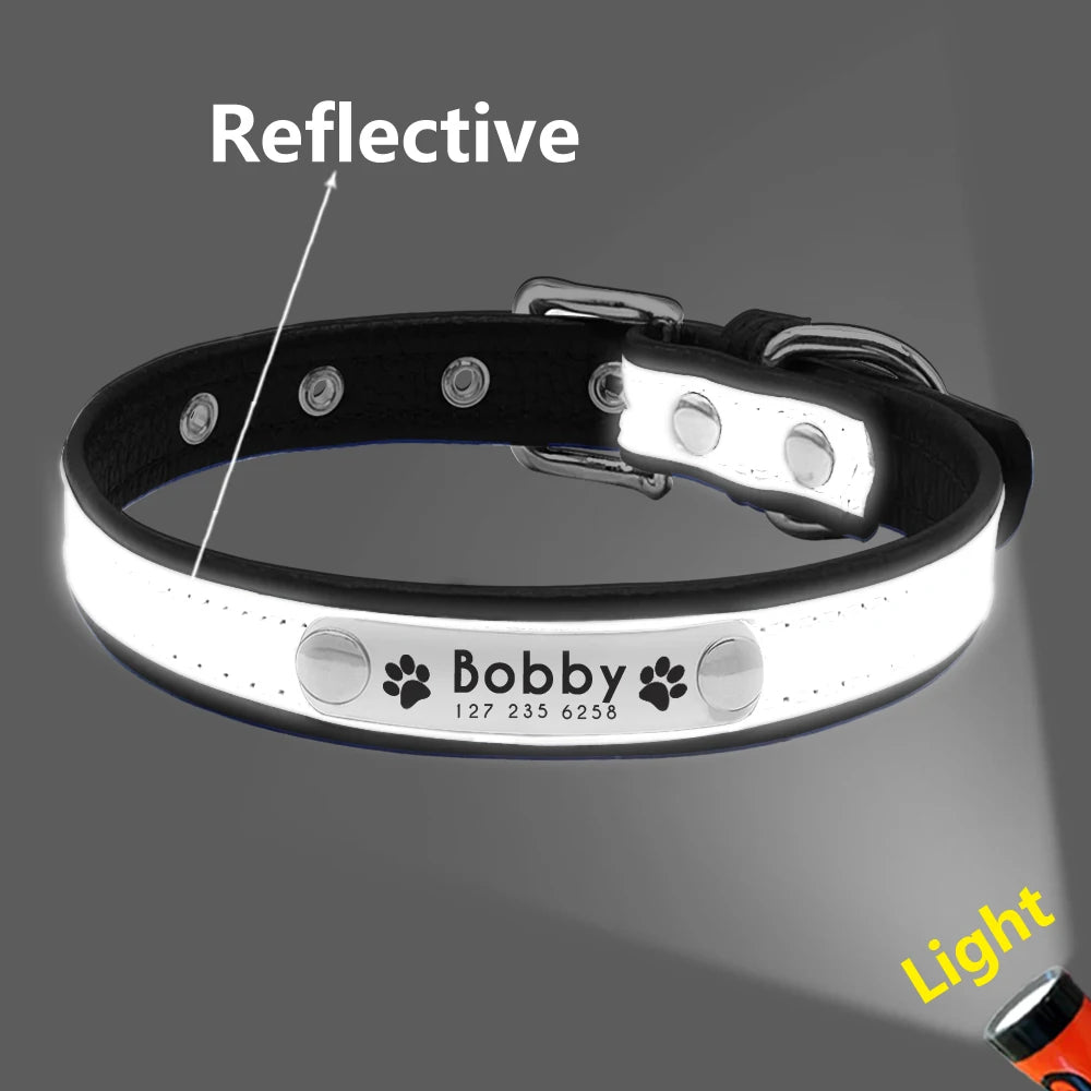 Beautiful Reflective Personalised Dog Collar - Pet Friendly Supplies