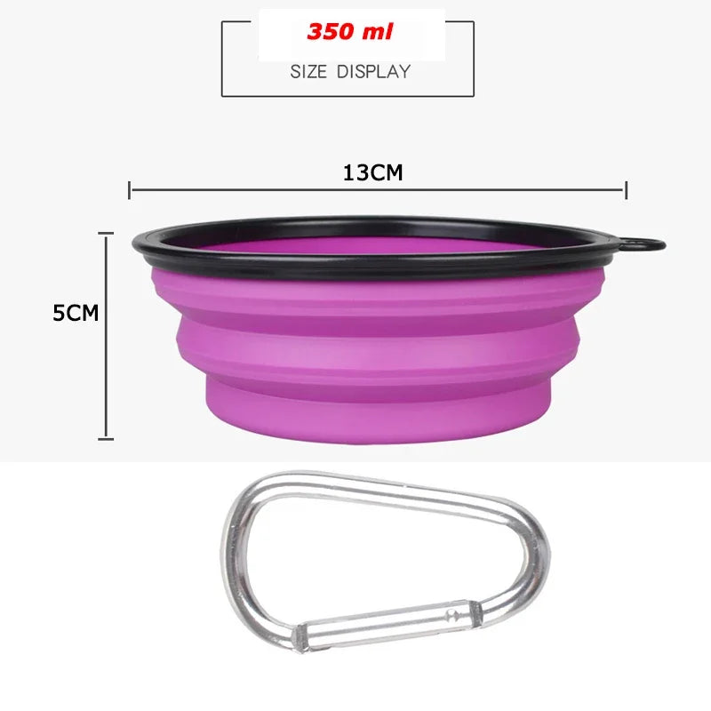 Large Collapsible Dog Folding Silicone Bowl