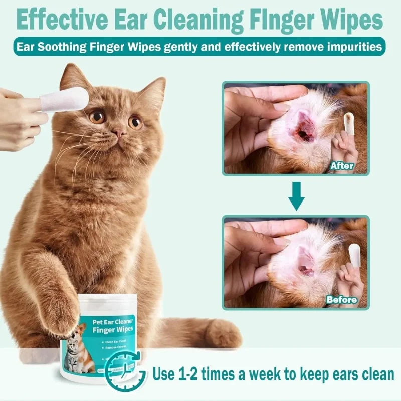 Pet Disposable Ear Cleaning Wipes Pet Friendly Supplies