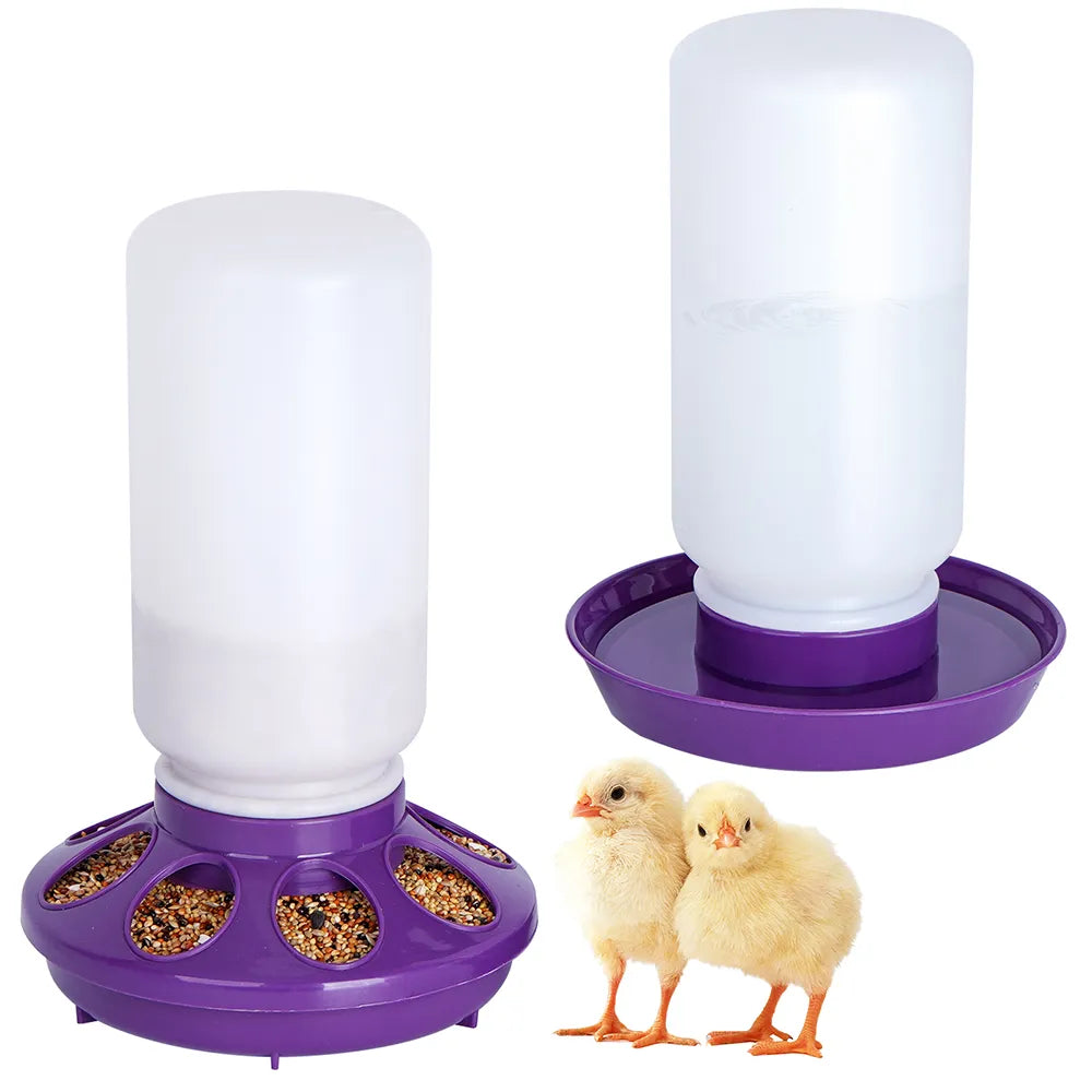 1L Chicken Feeder Bucket Water Fountain - Pet Friendly Supplies