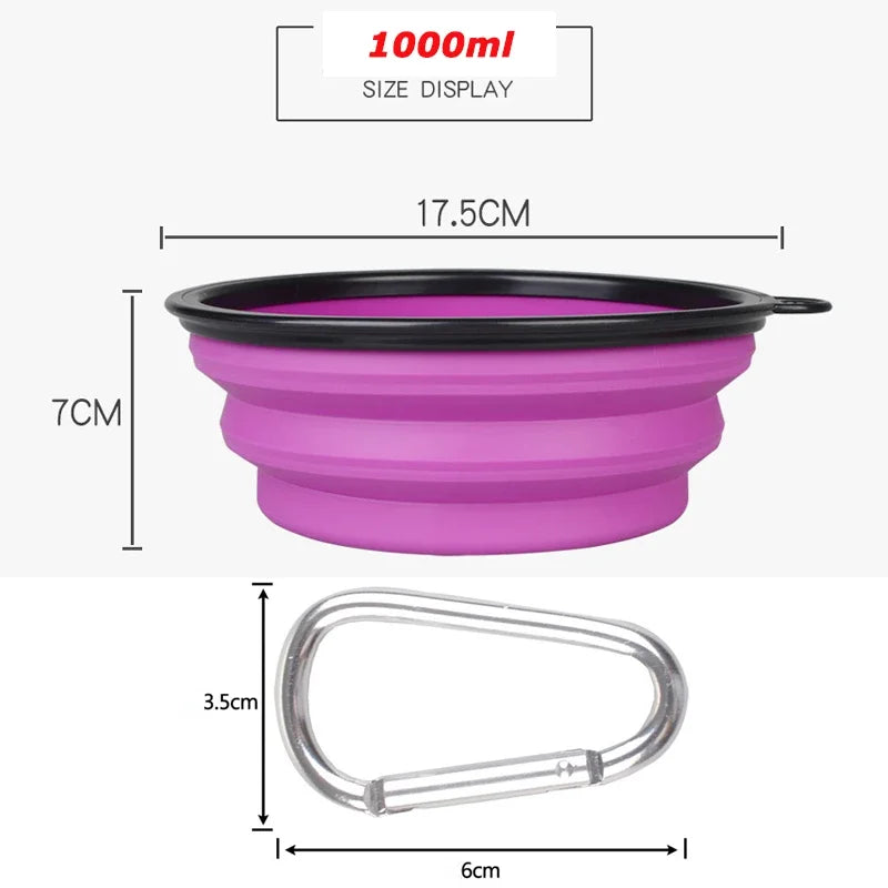 Large Collapsible Dog Folding Silicone Bowl