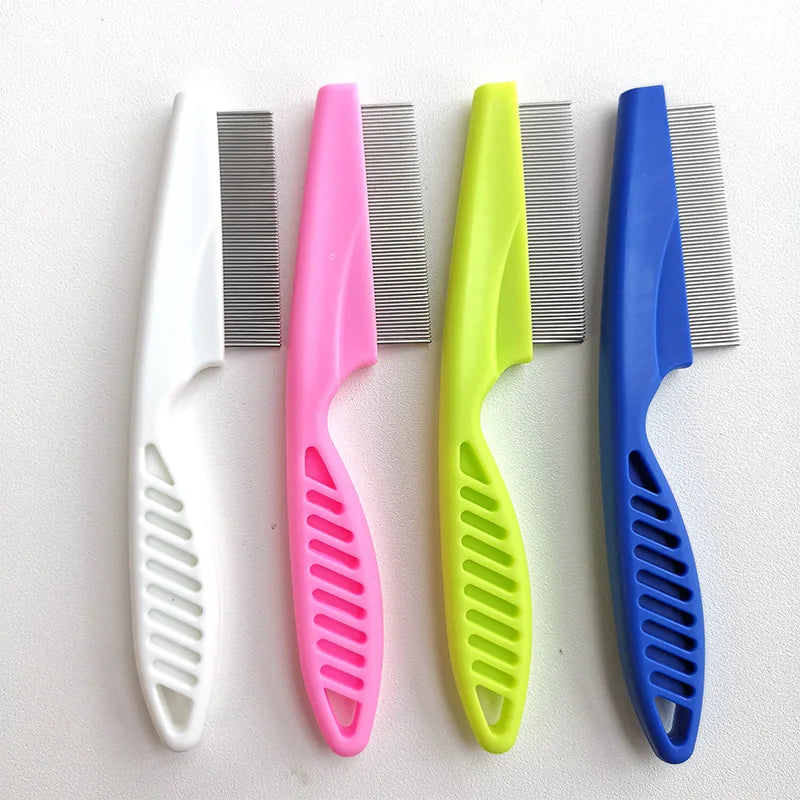 Colorful plastic combs set on a white background, featuring fine teeth for styling hair. Perfect for personal care with a touch of vibrancy. Ideal for daily grooming needs.