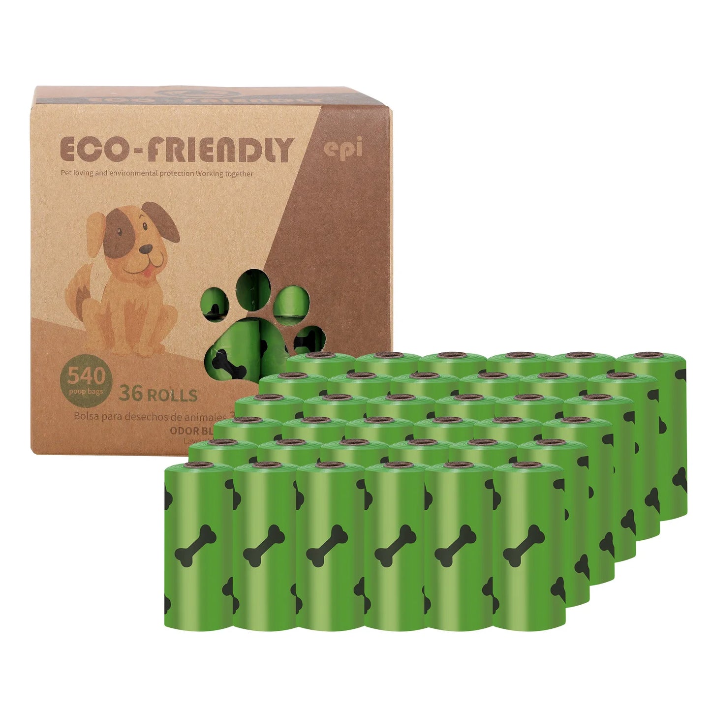 EPI Biodegradable Garbage Dog Poop Bags Pet Friendly Supplies