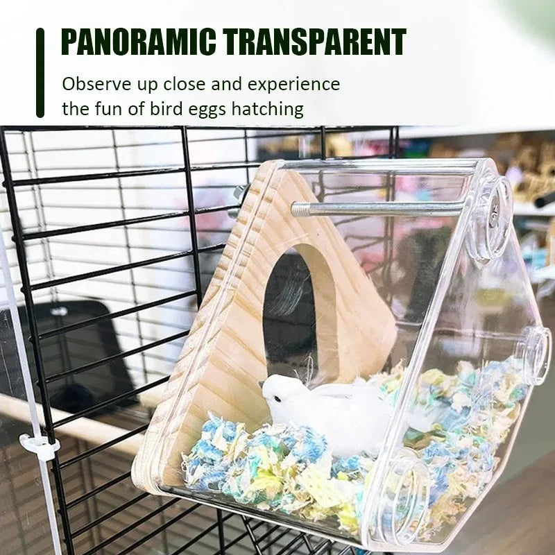 Transparent Bird Nest Breeding Box Cage Pet Friendly Supplies