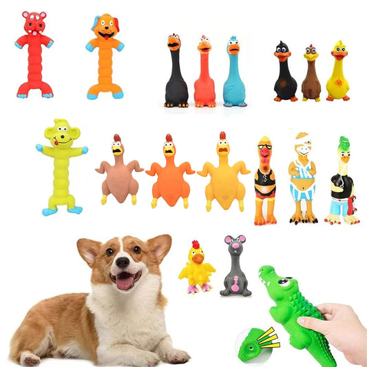 Squeaky Rubber Latex Chew Toys