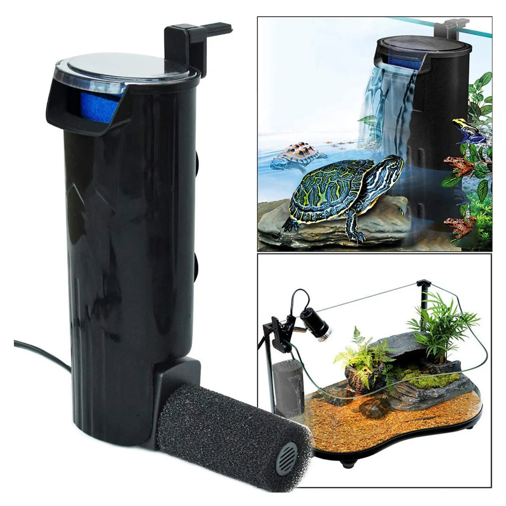 Low Water Level Water Purifier, Small Reptile Filter Aeration Pump, Waterfall, Turtle Tank, Power, 5w Pet Friendly Supplies