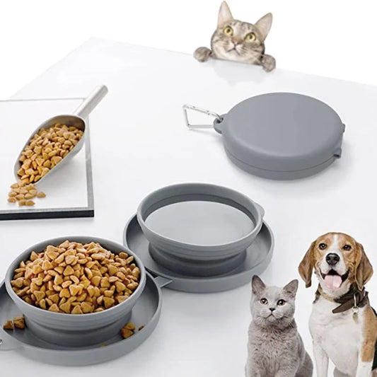 Double-folded Silicone Portable Pet Bowl