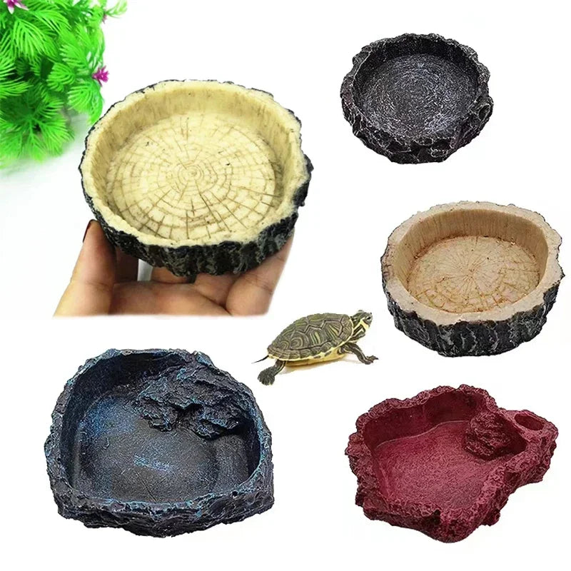 Realistic Pet Reptile Feeder/Water Bowl Pet Friendly Supplies