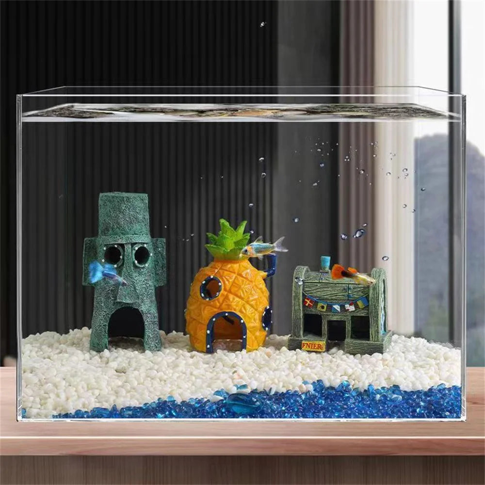 Cartoon Fish Tank Decor Figure Ornaments Pet Friendly Supplies