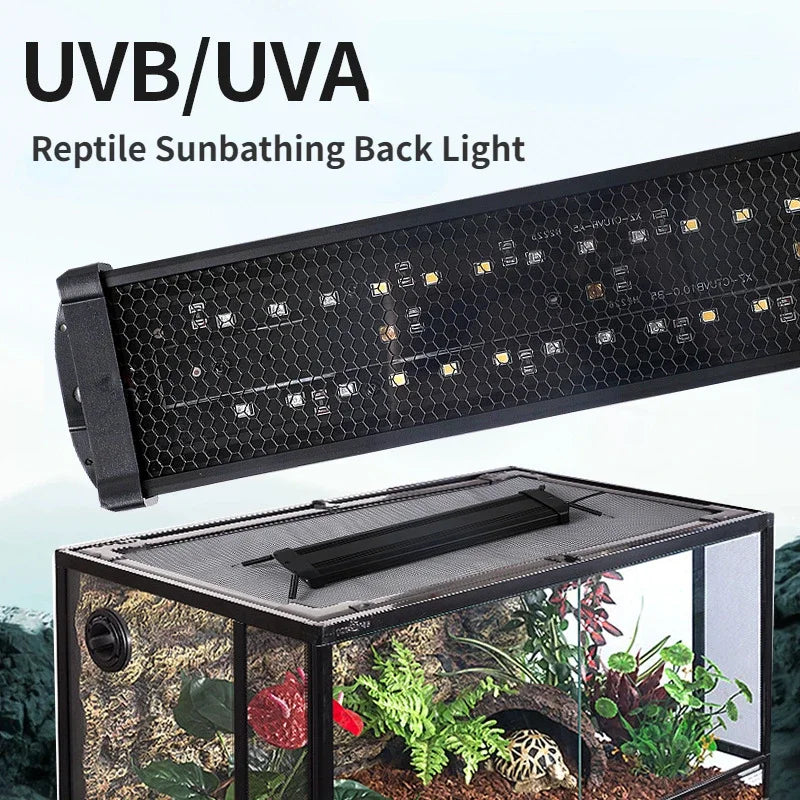 Reptile UVA+UVB Full Spectrum LED UV Lamp 10.0/20.0 Terrarium Lamp for Reptile Vivarium Calcium Supply Pet Friendly Supplies