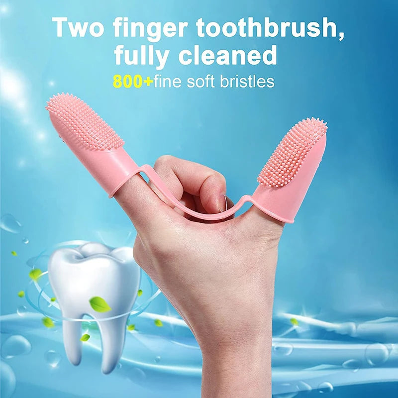 Super Soft Silicone Finger Toothbrush Pet Friendly Supplies