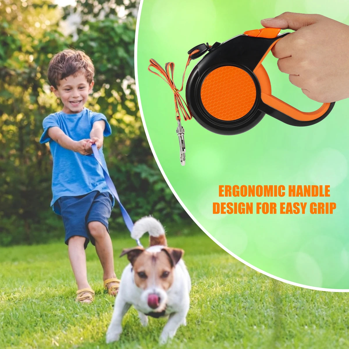 8M Retractable Heavy Duty Dog Lead With Reflective Tape Pet Friendly Supplies